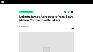 
                            4. LeBron James Agrees to 4-Year, $154 Million Contract with Lakers ...