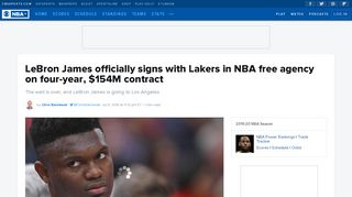 
                            9. LeBron James officially signs with Lakers in NBA free agency on four ...
