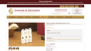 
                            13. LeCare Leather Sole Edge Colour 25 ml, 3,96 € - Langer & Messmer