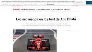 
                            7. Leclerc manda en los test de Abu Dhabi - Sport