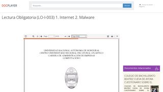 
                            8. Lectura Obligatoria (LO-I-003) 1. Internet 2. Malware - PDF - DocPlayer