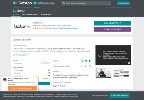 
                            12. Lecturio Erfahrungsberichte, Preise & Bewertungen | GetApp
