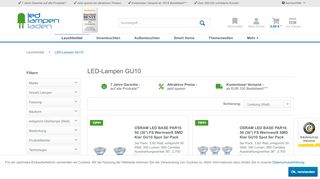 
                            10. LED Lampen GU10 PAR16 OSRAM Warmweiss, Kaltweiss | LED ...