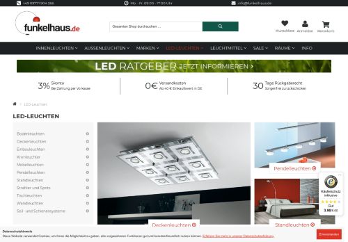 
                            2. LED Leuchten & viele moderne Lampen günstig online ... - Funkelhaus