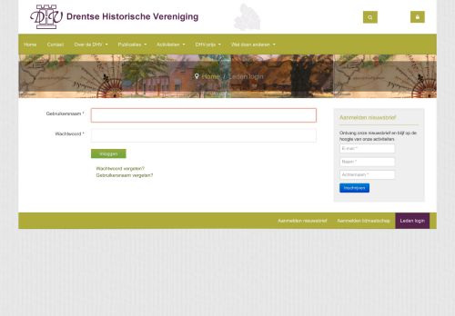 
                            11. Leden login - Drentse Historische Vereniging