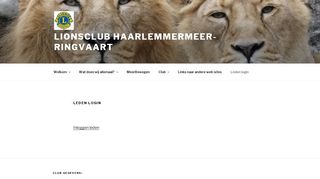 
                            9. Leden login – Lionsclub Haarlemmermeer-Ringvaart