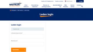 
                            1. Leden login - Nautilus International