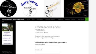 
                            11. Leden-pagina (login vereist) | Muziekvereniging Sancta Maria Ommel