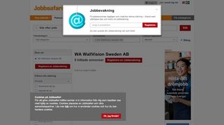 
                            9. Lediga jobb - WA WallVision Sweden AB | Jobbsafari