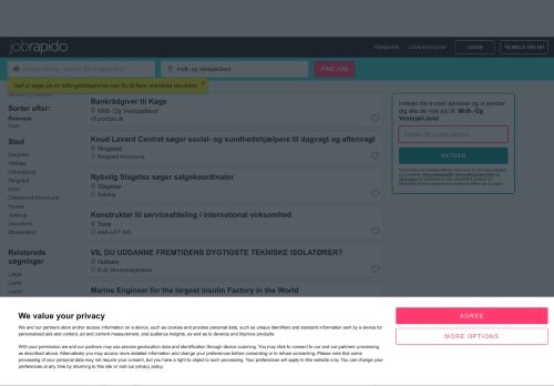 
                            8. Ledige job i Midt- Og Vestsjælland, arbejde | Jobrapido.com