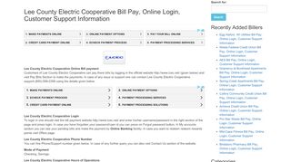 
                            6. Lee County Electric Cooperative Bill Pay, Online Login, Customer ...