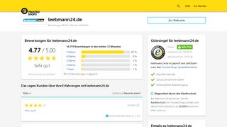 
                            2. leebmann24.de Bewertungen & Erfahrungen | Trusted Shops