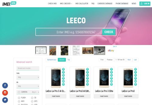 
                            13. LeEco Phones - IMEI.info