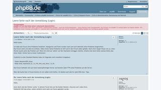 
                            1. Leere Seite nach der Anmeldung (Login) - phpBB.de