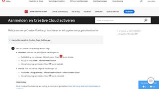 
                            8. Lees hoe je je aanmeldt en je Creative Cloud ... - Adobe Help Center