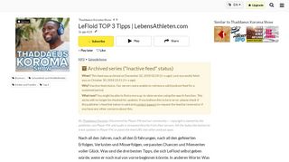 
                            9. LeFloid TOP 3 Tipps | LebensAthleten.com Thaddaeus Koroma Show ...