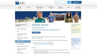 
                            9. Legacy Access - Legacy Health