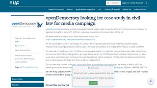 
                            11. Legal Action Group | openDemocracy on the lookout for case study in ...