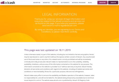 
                            4. Legal - Adcash Performance DSP+ | Adcash.com