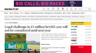 
                            9. Legal challenge in £1 million bet365 case will not be considered until ...