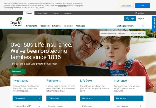 
                            12. Legal & General | Investments, Retirement, Life Cover & Insurance