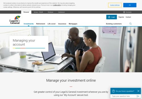 
                            3. Legal & General - Managing your account