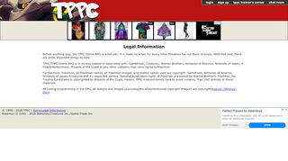 
                            3. Legal Information - TPPC Online RPG v8.0