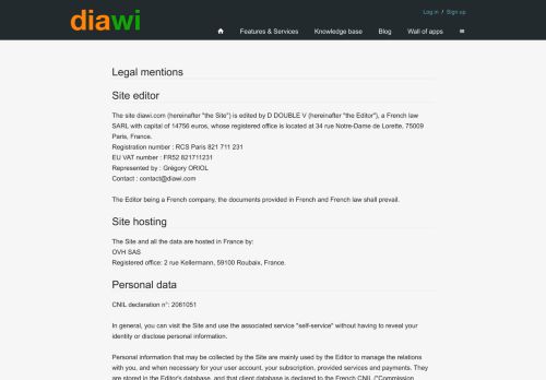 
                            10. Legal mentions - Diawi - Development and In-house Apps Wireless ...