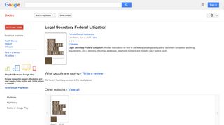 
                            7. Legal Secretary Federal Litigation