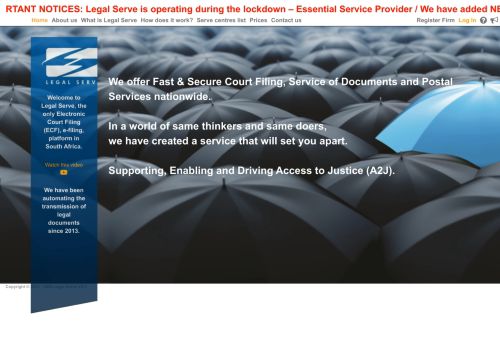 
                            3. Legal Serve: Home Page