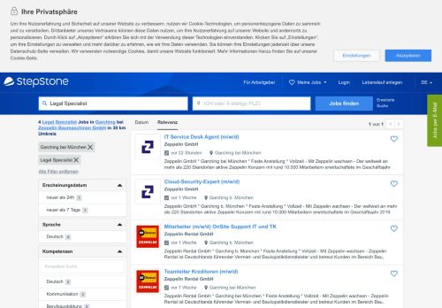 
                            11. Legal Specialist Jobs in Garching bei München bei Zeppelin ...