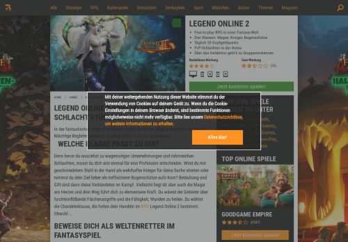 
                            10. Legend Online 2 kostenlos spielen | Browsergames.de