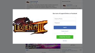 
                            6. Legend Online - Caros usuários, recentemente o launcher... | Facebook