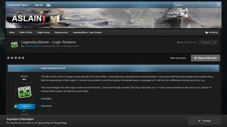 
                            7. LegendaryStoner - Login Screens - Request a mod - Aslain.com