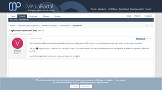 
                            11. Legendasdivx (Subtitles site) | MediaPortal HTPC