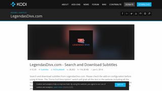 
                            8. LegendasDivx.com | Kodi | Open Source Home Theater Software