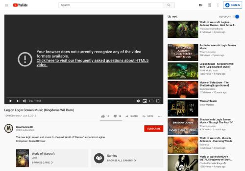 
                            4. Legion Login Screen Music (Kingdoms Will Burn) - YouTube