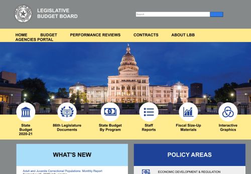 
                            7. Legislative Budget Board