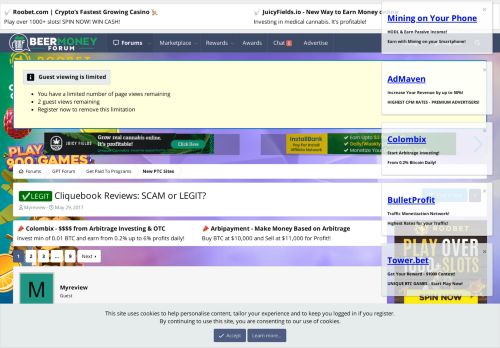 
                            10. LEGIT - Cliquebook Reviews: SCAM or LEGIT? | BeerMoneyForum.com ...