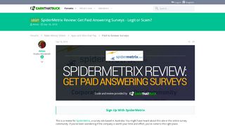 
                            10. LEGIT - SpiderMetrix Review: Get Paid Answering Surveys - Legit or ...