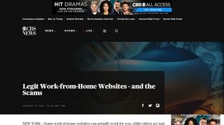 
                            13. Legit Work-from-Home Websites - and the Scams - CBS News