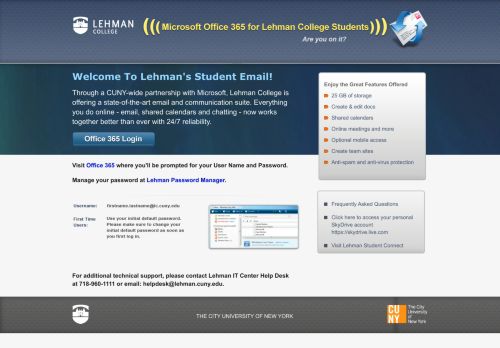 
                            1. Lehman College - Live at Lehman Student Email System