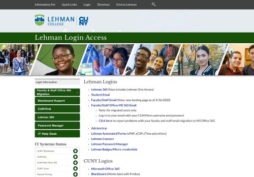 
                            12. Lehman College Student, Faculty, and Staff Login Information ...