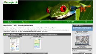 
                            2. Lehr- und Lernmaterialien - www.biozeugs.de