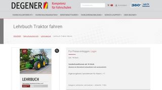 
                            12. Lehrbuch Traktor fahren - DEGENER Verlag - Kompetenz für ...