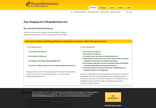 
                            8. Lehreranleitung - Orthografietrainer