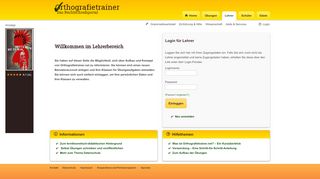 
                            5. Lehrerbereich - Orthografietrainer.net: Lehrerbereich