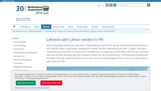 
                            7. Lehrerin oder Lehrer werden in MV - Regierungsportal M-V