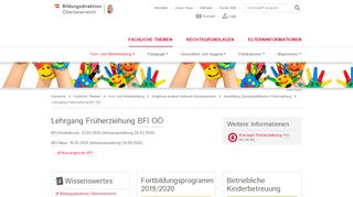 
                            8. Lehrgang Früherziehung BFI OÖ - OÖ Kindernet