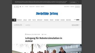 
                            10. Lehrgang für Robotersimulation in Alsfeld - Oberhessische Zeitung